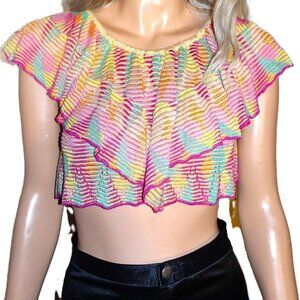 Cecilia Prado Multi Color Cropped Top PXS